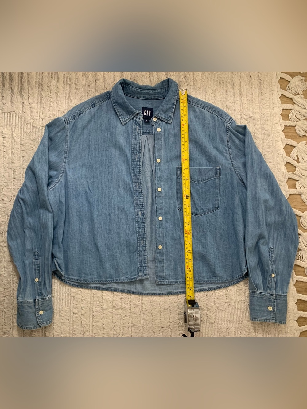 GAP Denim Crop Shirt - Picture 8 of 11